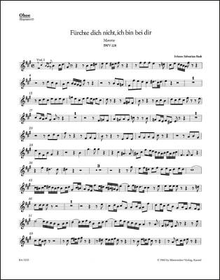 Furchte Dich Nicht, Ich Bin bei Dir BWV 228 - Bach - Wind Set, Urtext Edition