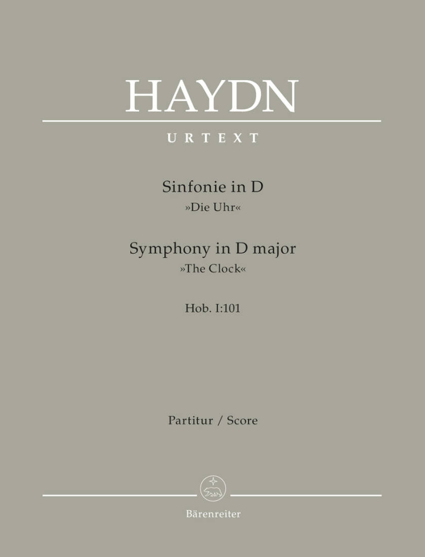 London Symphony No. 8 in D Major Hob.I:101 \'\'the Clock\'\' - Haydn - Score, Urtext Edition - Orchestra