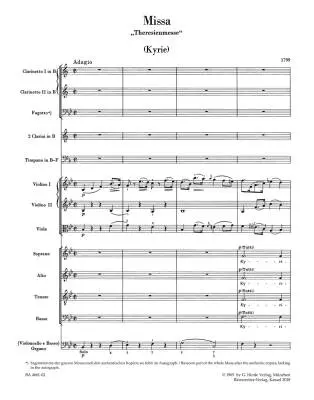 Missa in B-flat Major Hob. XXII:12 \'\'Theresa Mass\'\' - Haydn - Score, Urtext Edition
