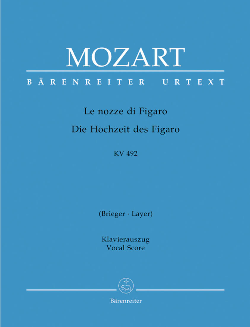 The Marriage of Figaro K. 492 - Mozart - Vocal Score, Urtext Edition - Soloists, Choir, Orchestra