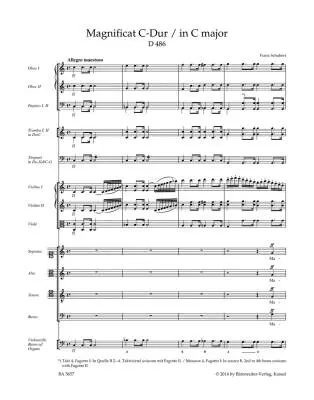 Magnificat in C Major D 486 - Schubert - Score, Urtext Edition - Soloists, Mixed Choir, Orchestra