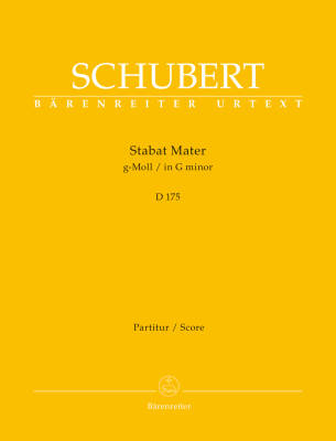 Stabat Mater in G Minor D 175 - Schubert - Score, Urtext Edition - Mixed Choir, Orchestra
