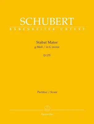 Baerenreiter Verlag - Stabat Mater in G Minor D 175 - Schubert - Score, Urtext Edition - Mixed Choir, Orchestra