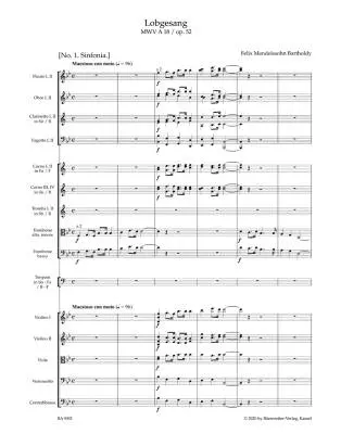 Lobgesang / Hymn of Praise Op. 52 Mwv a 18 - Mendelssohn Bartholdy - Score, Urtext Edition - Soloists, Choir, Orchestra
