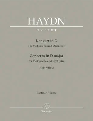 Concerto for Violoncello and Orchestra in D Major Hob. Viib:2 - Haydn - Score, Urtext Edition