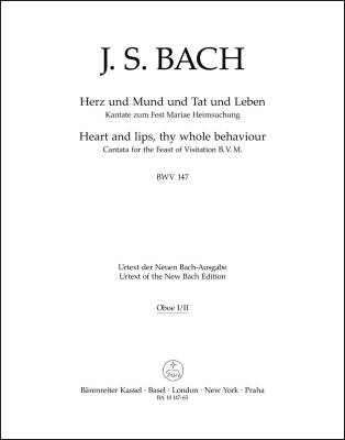 Heart and Lips, Thy Whole Behaviour BWV 147 - Bach - Wind Set, Urtext Edition