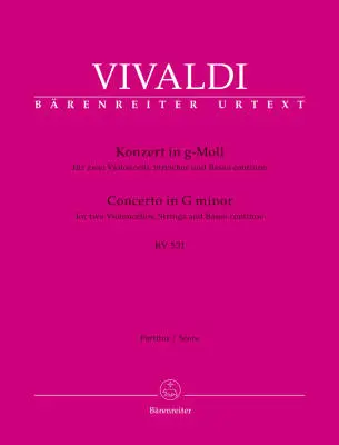 Baerenreiter Verlag - Concerto in G Minor RV 531 - Vivaldi - String Orchestra/Basso Continuo - Full Score