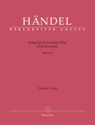 Song for St Cecilia's Day HWV 76 - Handel - Score, Urtext Edition - Soloists, Mixed Choir (Satb), Orchestra