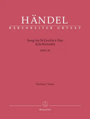 Baerenreiter Verlag - Song for St Cecilias Day HWV 76 - Handel - Score, Urtext Edition - Soloists, Mixed Choir (Satb), Orchestra