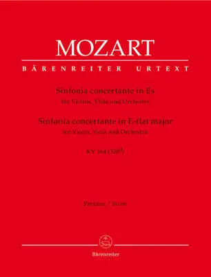 Sinfonia Concertante for Violin, Viola and Orchestra in E-flat Major K. 364 (320d) - Mozart - Score, Urtext Edition - Violin, Viola, Orchestra