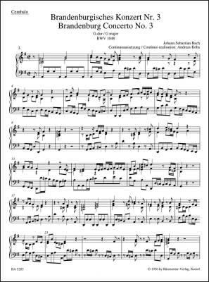 Brandenburg Concerto No. 3 in G Major BWV 1048 - Bach - Harpsichord Part, Urtext Edition