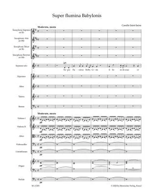 Super Flumina Babylonis - Saint-Saens - Score, Urtext Edition - Soprano Solo, Mixed Choir (Satb), Saxophone Quartet, Organ, Strings