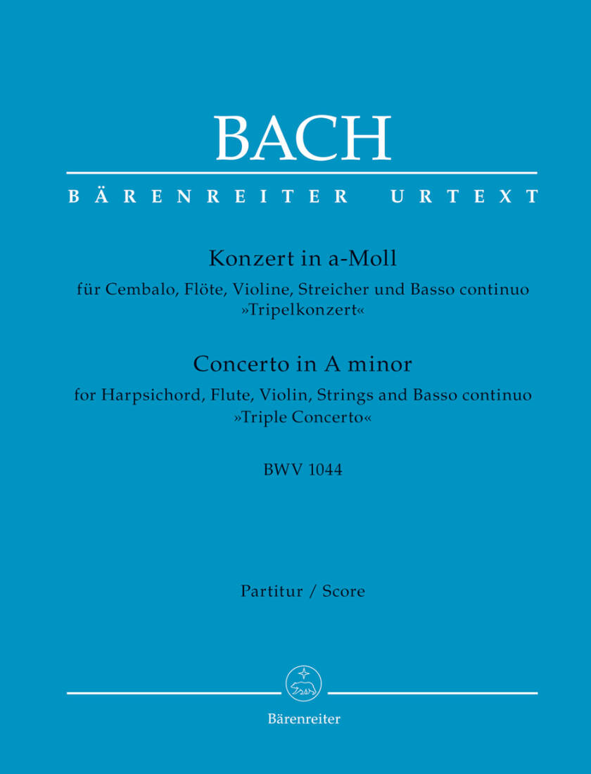 Concerto in a Minor BWV 1044 \'\'Triple Concerto\'\' - Bach - Full Score
