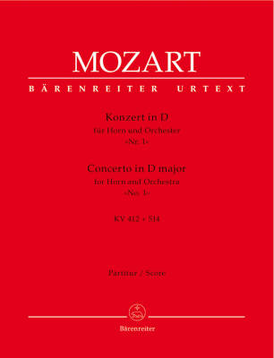 Concerto No. 1 in D Major K. 412 + 514 (386b) - Mozart - Horn/Orchestra - Full Score