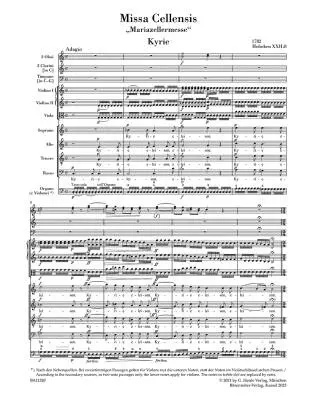 Missa Cellensis Hob. XXII:8 \'\'Mass for Mariazell\'\' - Haydn - Score, Urtext Edition - Vocal, Mixed Choir, Orchestra