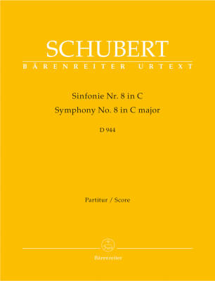 Symphony No. 8 in C Major D 944 ''the Great'' - Schubert - Score, Urtext Edition - Orchestra