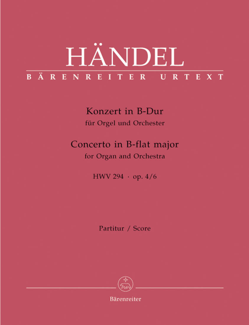 Concerto in B-flat Major Op. 4/6 HWV 294 - Handel - Score