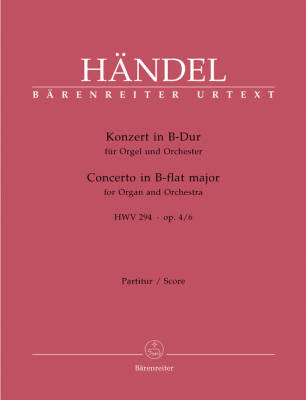 Concerto in B-flat Major Op. 4/6 HWV 294 - Handel - Score