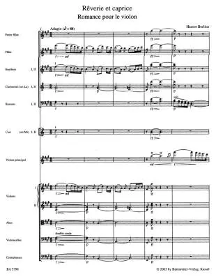 Reverie et Caprice - Berlioz - Score, Urtext Edition