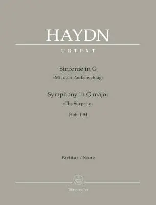 Baerenreiter Verlag - Symphony in G Major Hob. I:94 the Surprise - Haydn - Score, Urtext Edition - Orchestra