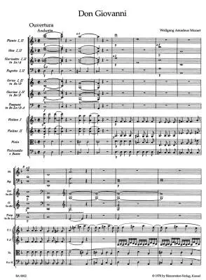 Overture to \'\'Don Giovanni\'\' K. 527 - Mozart - Score, Urtext Edition