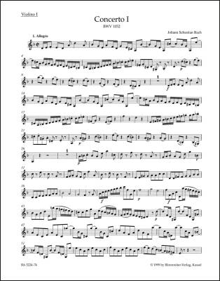 Concerto No. 1 in D Minor BWV 1052 - Bach - Violin I Part, Urtext Edition