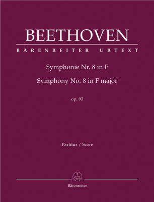 Symphony No. 8 in F Major Op. 93 - Beethoven - Score, Urtext Edition - Orchestra