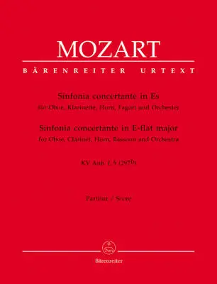 Sinfonia Concertante for Oboe, Clarinet, Horn, Bassoon and Orchestra in E-flat Major K. Anh. I,9 (297b) - Mozart - Score, Urtext Edition