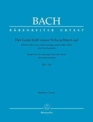 Der Geist Hilft Unser Schwachheit auf BWV 226 - Bach - Score, Urtext Edition