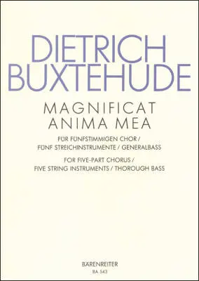 Magnificat Anima Mea Buxwv-anh 1 - Buxtehude - Score, Set of Parts - Choir, Strings, Basso Continuo