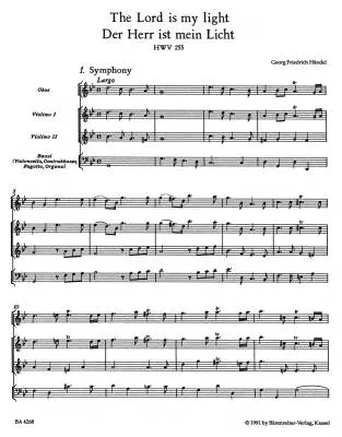 The Lord Is My Light HWV 255 - Handel - Score, Urtext Edition