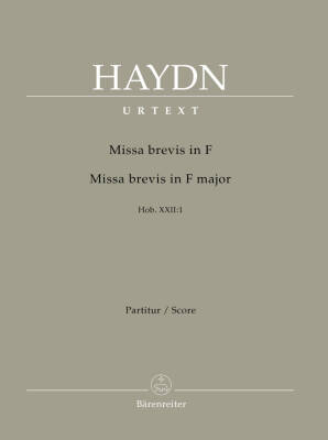 Missa Brevis in F Major Hob. XXII:1 - Haydn - Score, Urtext Edition - Soloists, Choir, Orchestra