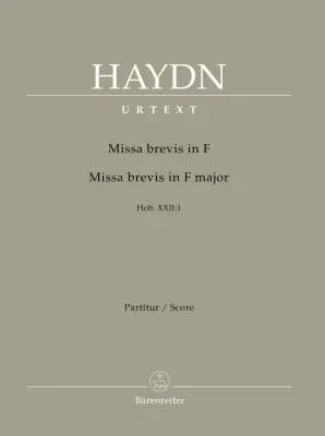 Missa Brevis in F Major Hob. XXII:1 - Haydn - Score, Urtext Edition - Soloists, Choir, Orchestra