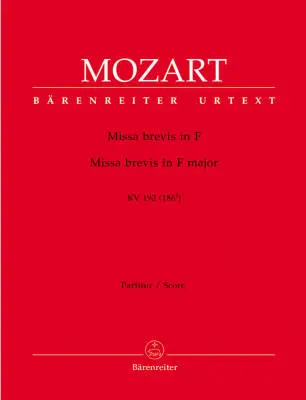 Baerenreiter Verlag - Missa Brevis in F Major K. 192 (186f) - Mozart - Score, Urtext Edition