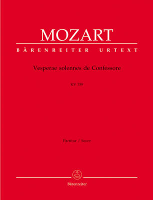 Vesperae Solennes de Confessore K. 339 - Mozart - Score, Urtext Edition