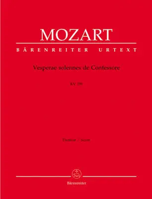 Baerenreiter Verlag - Vesperae Solennes de Confessore K. 339 - Mozart - Score, Urtext Edition