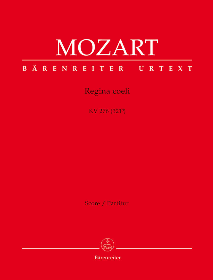 Regina Coeli in C Major K. 276 (321b) - Mozart - Score, Urtext Edition