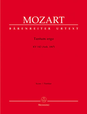 Tantum Ergo K. 142 (Anh. 186d) - Mozart - Score, Urtext Edition