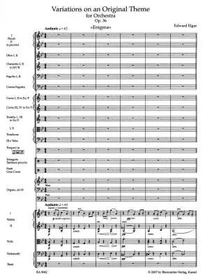 Variations on an Original Theme for Orchestra Op. 36 \'\'Enigma\'\' - Elgar - Score, Urtext Edition - Orchestra