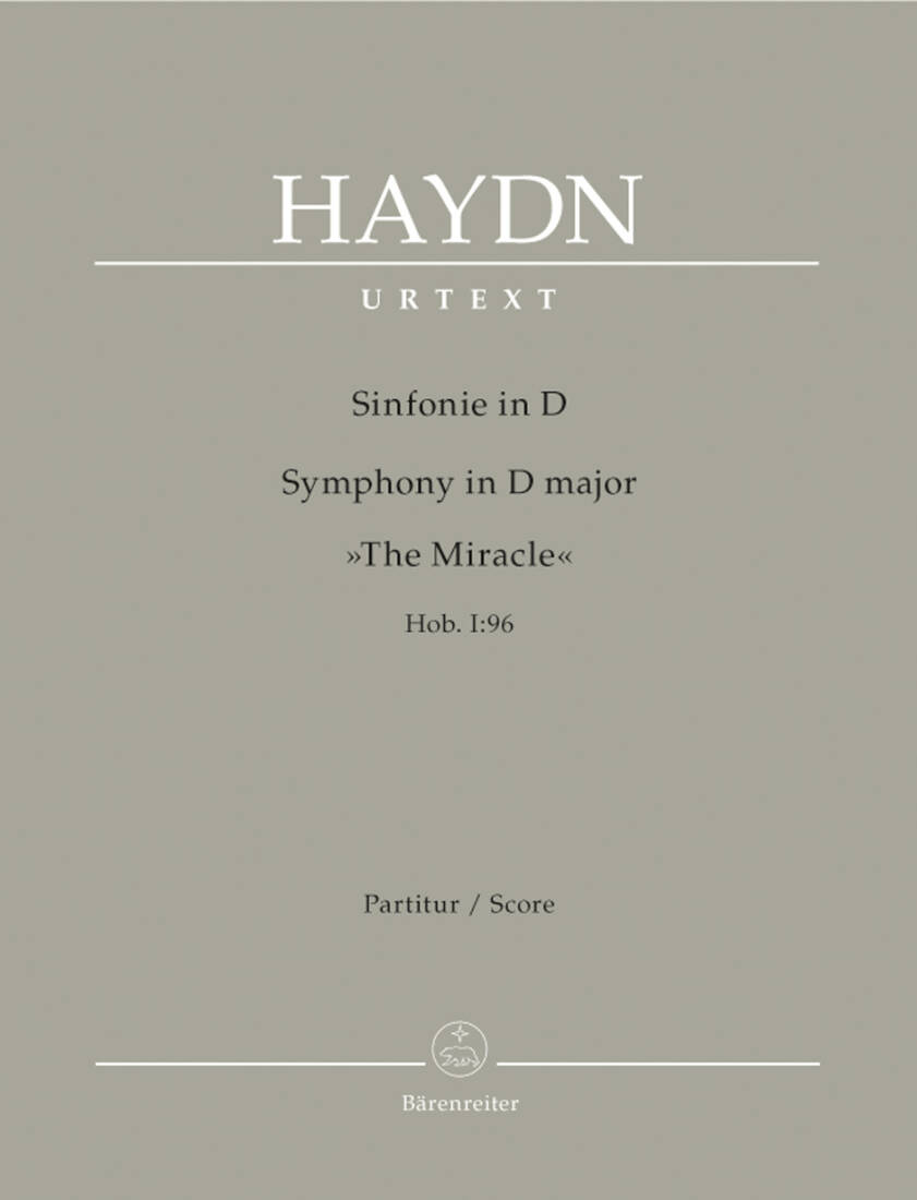 Symphony in D Major Hob. I:96 \'\'the Miracle\'\' - Haydn/ Salomon - Score, Urtext Edition - Orchestra
