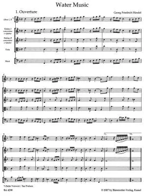 Water Music HWV 348-350 - Handel - Score, Urtext Edition
