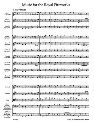 Music for the Royal Fireworks HWV 351 - Handel - Score, Urtext Edition
