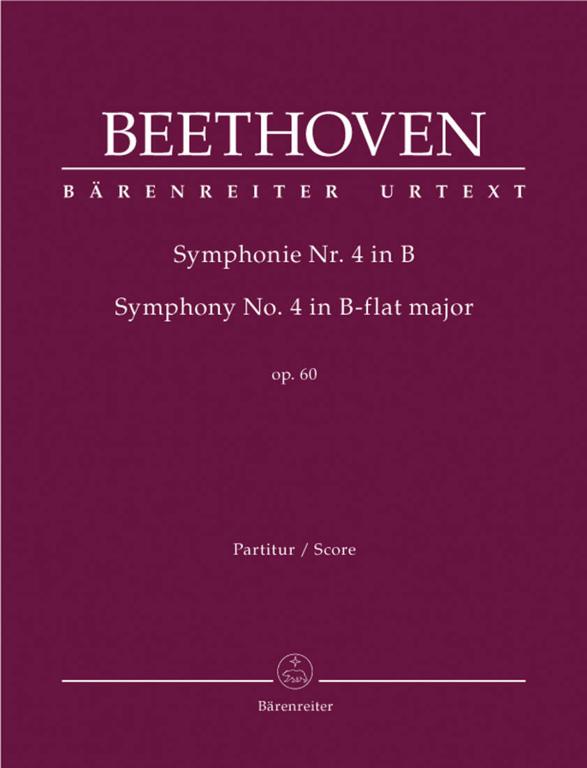 Symphony No. 4 in B-flat Major Op. 60 - Beethoven - Score, Urtext Edition - Orchestra
