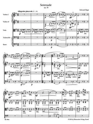 Serenade for Strings Op. 20 - Elgar - Score, Urtext Edition - String Quartet, Basso Continuo