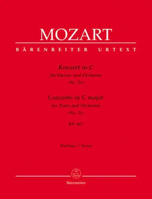 Baerenreiter Verlag - Concerto for Piano and Orchestra No. 21 in C Major K. 467 - Mozart - Full Score