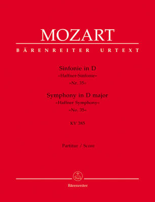 Symphony No. 35 in D Major K. 385 ''Haffner Symphony'' - Mozart - Score, Urtext Edition - Orchestra