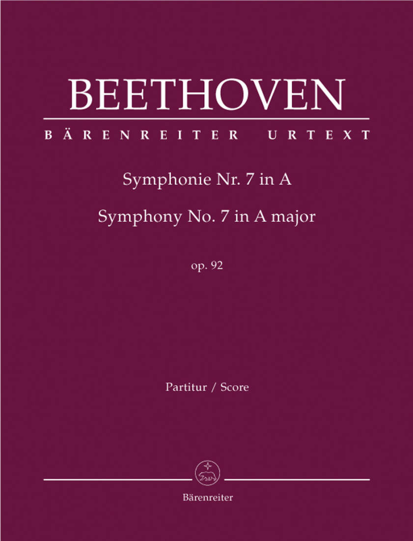 Symphony No. 7 in a Major Op. 92 - Beethoven - Score, Urtext Edition - Orchestra