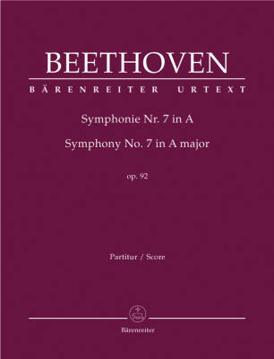 Symphony No. 7 in a Major Op. 92 - Beethoven - Score, Urtext Edition - Orchestra