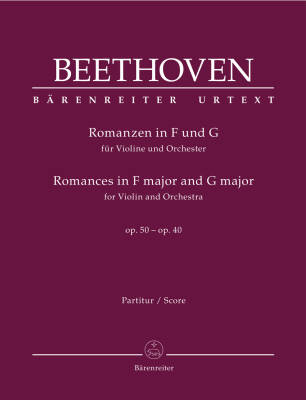 Romances in F Major and G Major Op. 50, 40 - Beethoven - Violin/Orchestra - Score