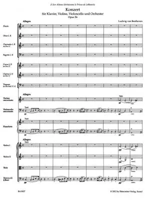 Triple Concerto in C Major Op. 56 \'\'Triple Concerto\'\' - Beethoven - Score - Orchestra